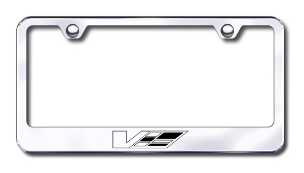 Cadillac V-Series Laser Etched Stainless Steel License Plate Frame
