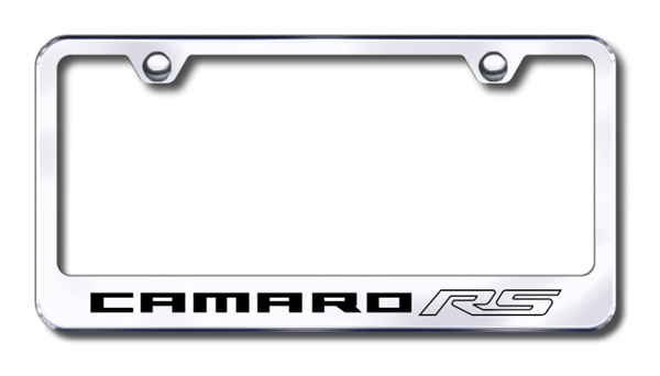 Chevy Camaro RS Laser Etched Stainless Steel License Plate Frame - Finish:Mirror