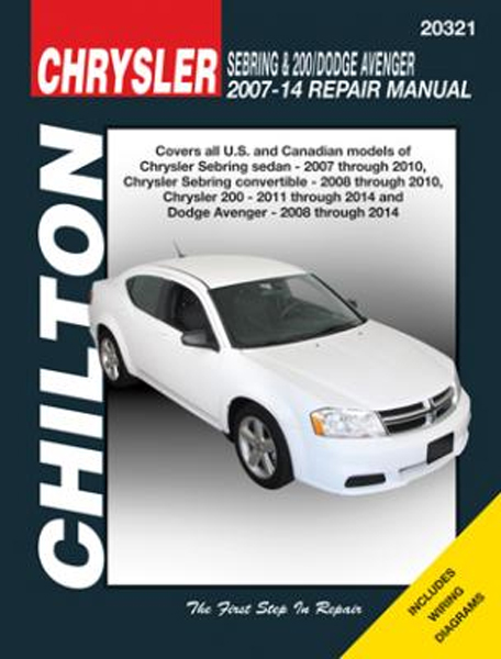 Chrysler Sebring, 200 & Dodge Avenger Chilton Repair Manual (2007-2014)