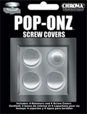 Chrome Pop On Screw Covers