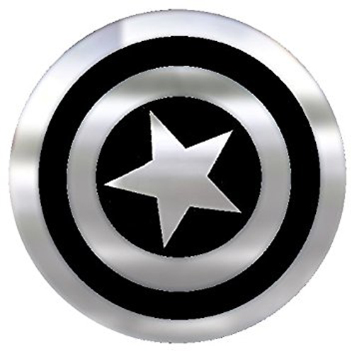 Captain America Shield Chrome Colored Decal