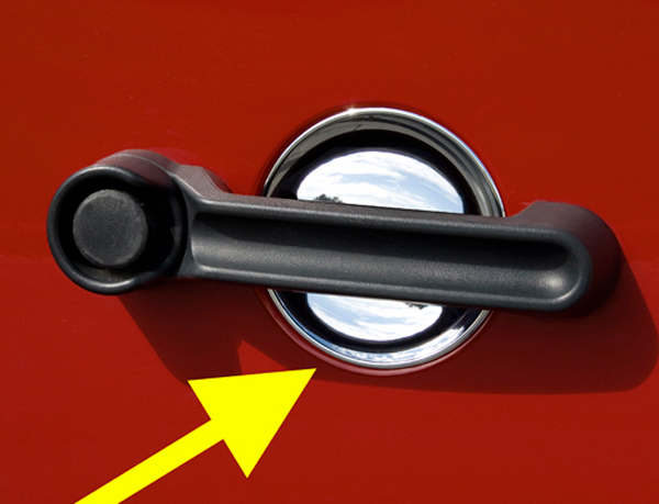 Jeep Wrangler JK Chrome Door Handle Recess Guard Set (2007-2018) - Set:4-Door/5 Pc. Set