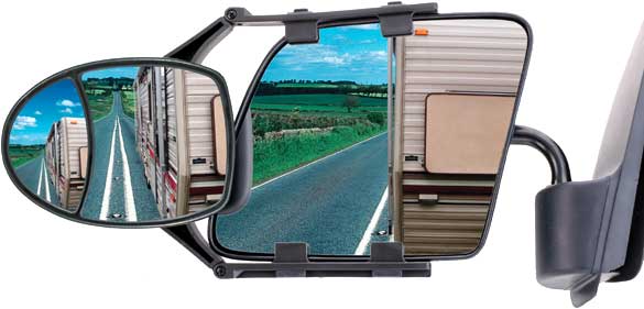 CIPA Dual-Adjustable Universal Clip-On Towing Mirror