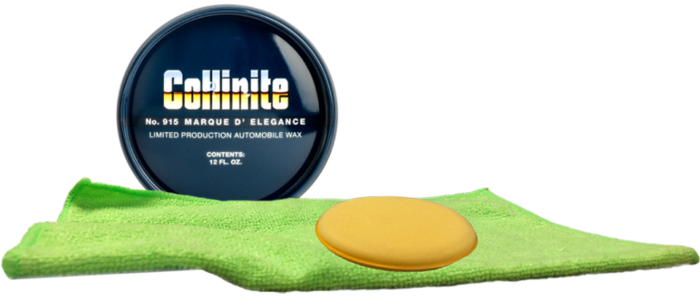Collinite 915 Marque D'Elegance Paste Wax (12 oz.), Microfiber Towel & Foam Pad Kit