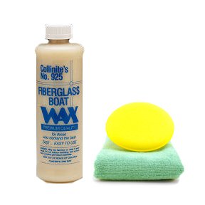 Collinite 925 Fiberglass Boat Wax (16 oz.), Microfiber Towel & Foam Pad Kit