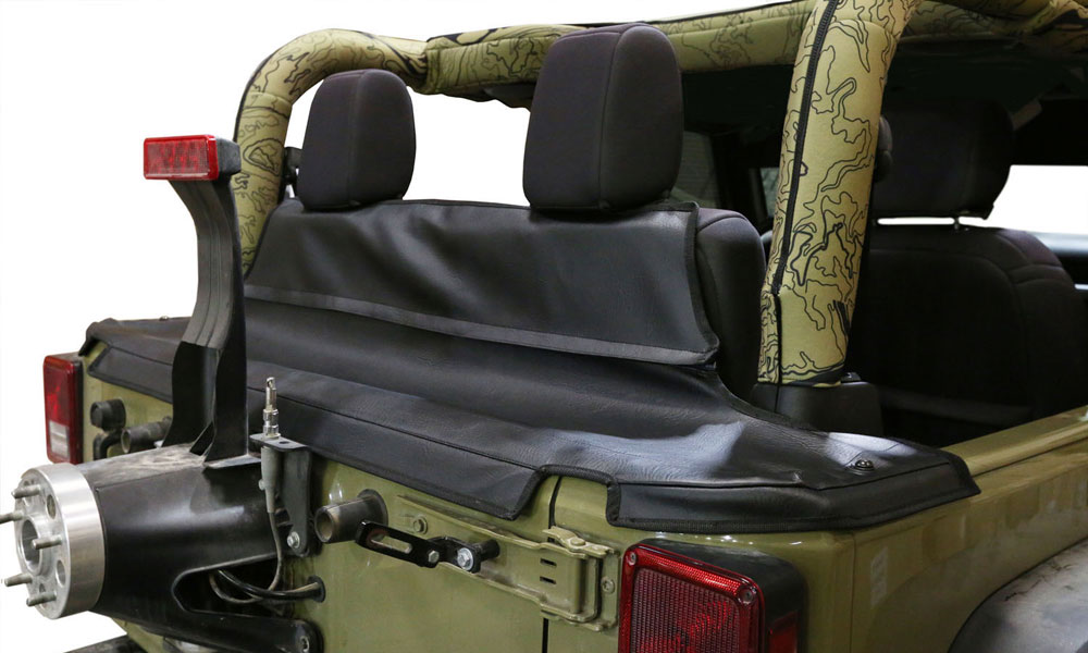 Coverking Jeep Wrangler JK Rhinohide Black Tonneau Cover