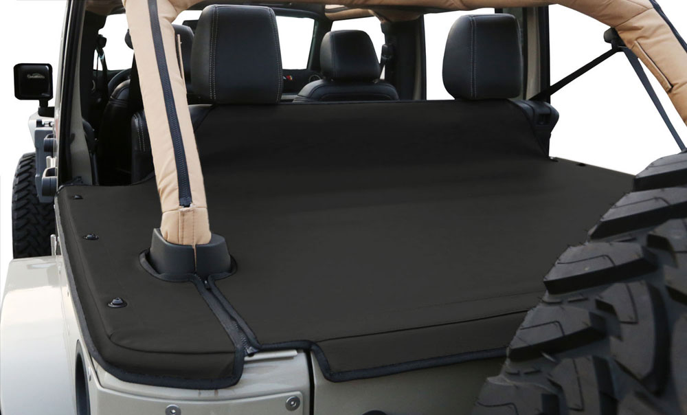 Coverking Jeep Wrangler JKU Rhinohide Black Tonneau Cover