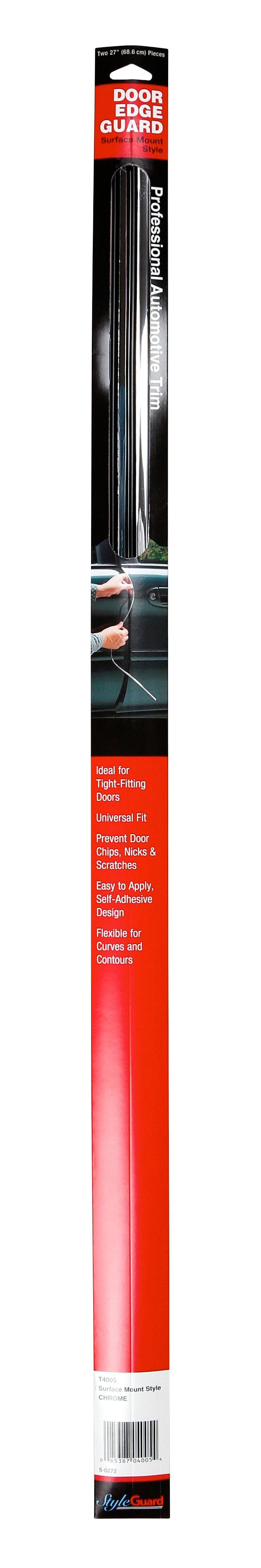 Chrome Stick-On 27" Door Edge Molding (Pair)