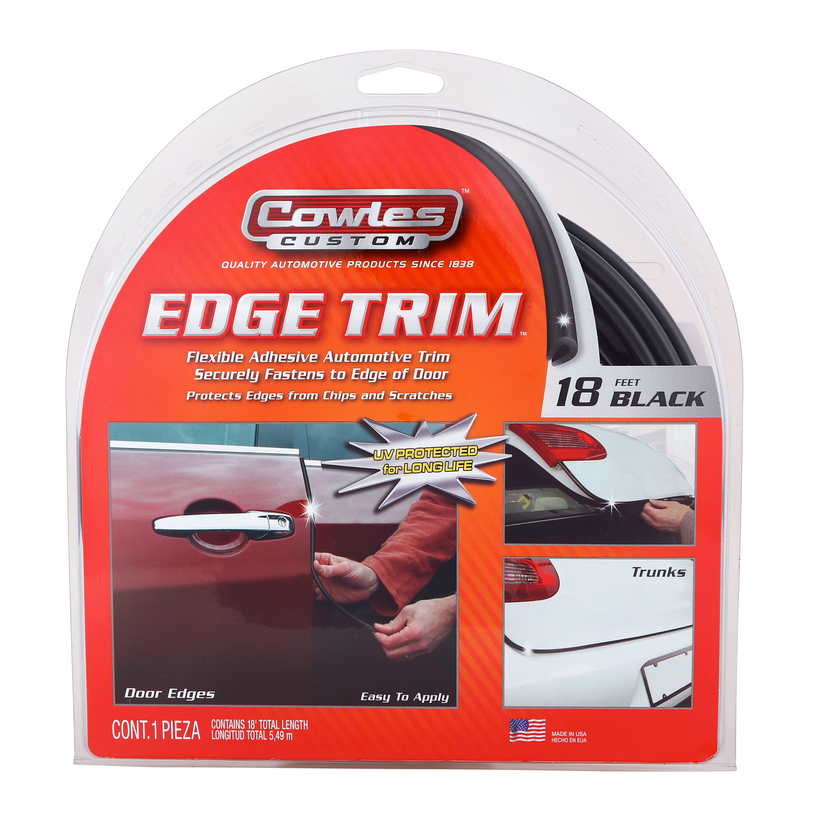 Edge Trim Flexible Edge Molding - Color:Black