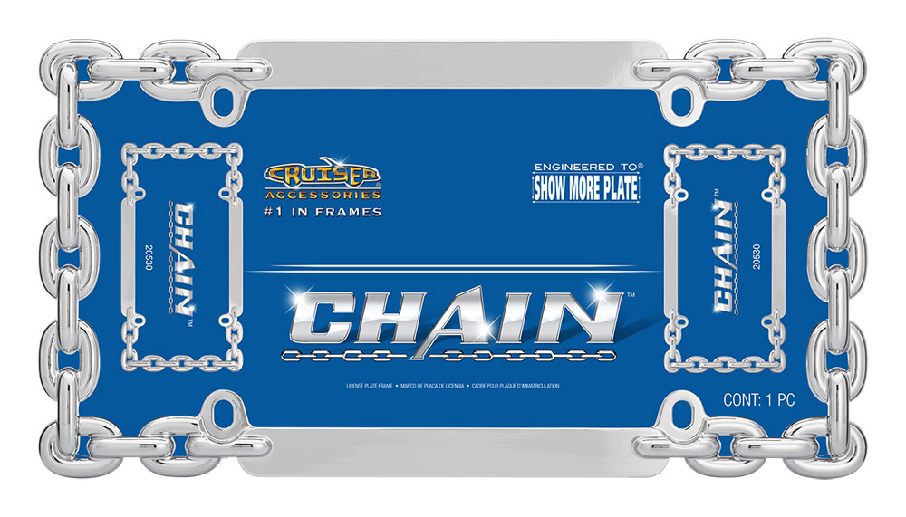 Cruiser Chrome Chain I License Plate Frame