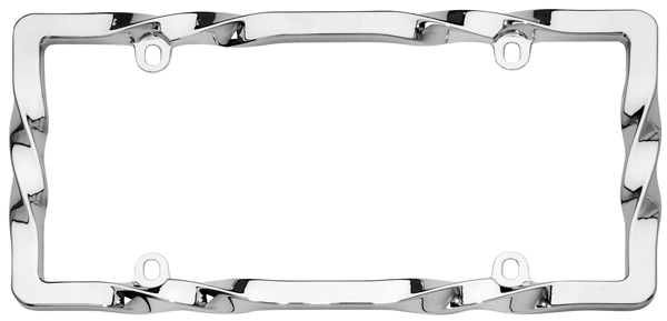 Cruiser Twisted Chrome License Plate Frame