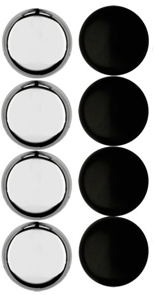 License Plate Fastener Caps (Set of 4) - Color:Chrome