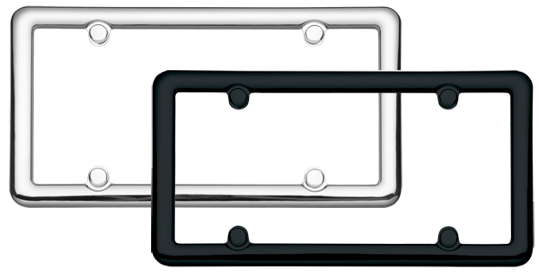 Cruiser Nouveau License Plate Frames - Color:Chrome