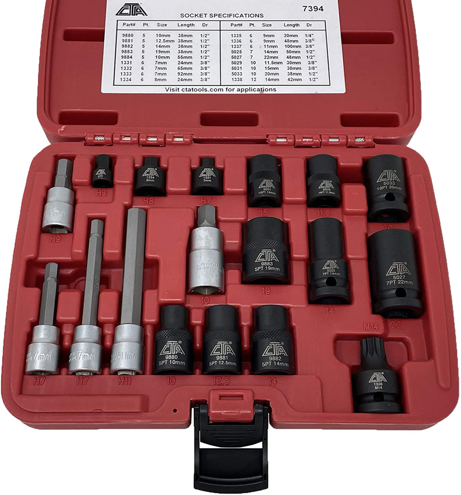 CTA 18 Pc. Euro Brake Caliper Socket Set