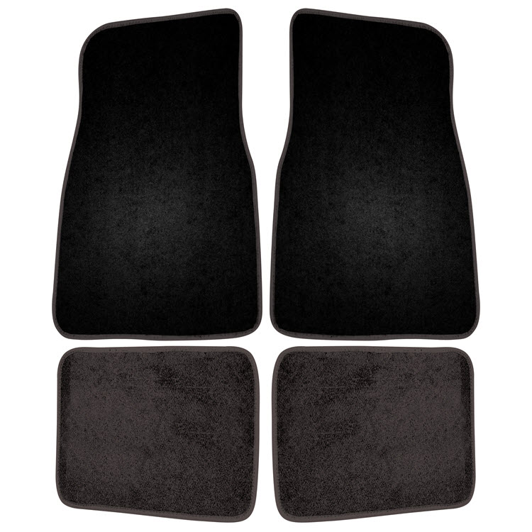 4 Piece Carpet Floor Mat Set - Colors:Tan