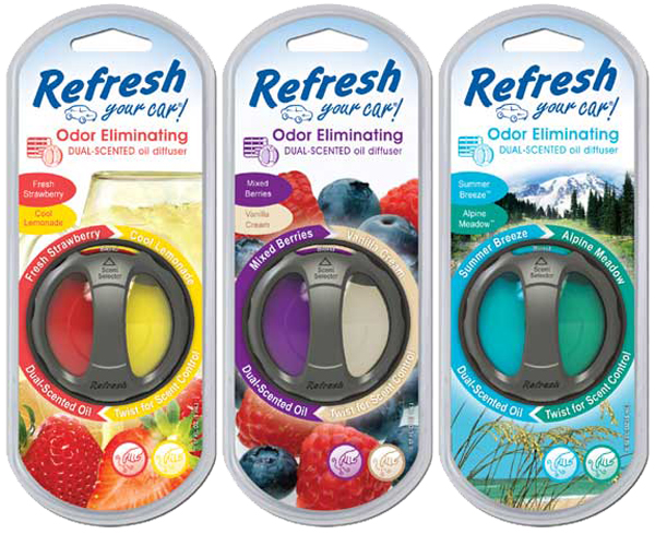 Refresh Odor Eliminating Dual Scented Oil Diffuser Air Fresheners - Scent:Alpine Meadow/Summer Breeze