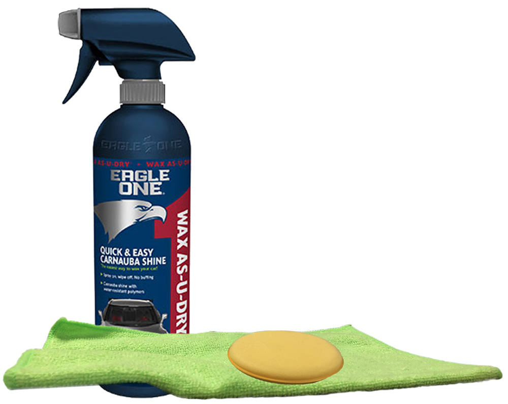 Eagle One Wax As-U-Dry (23 oz.), Microfiber Cloth & Foam Pad Kit