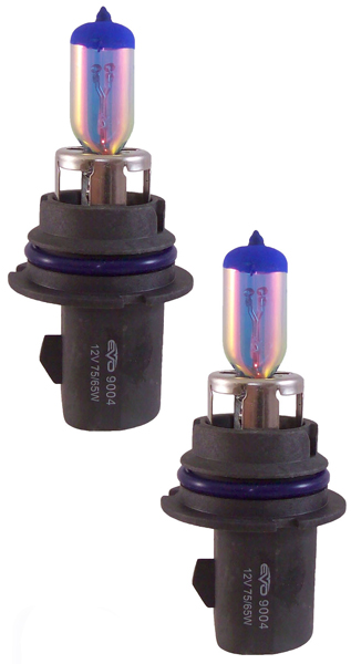 Evo Spectras Xenon 9004 Headlight Halogen Bulb (Pair) - Color:Blue