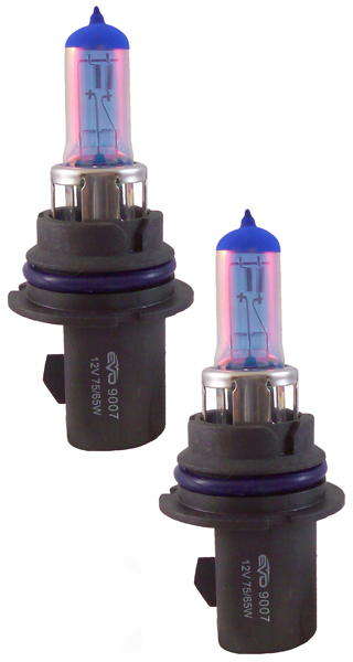 Evo Spectras Xenon 9007 Headlight Halogen Bulb (Pair) - Color:Ultra White