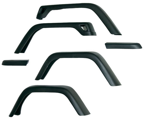 Jeep Wrangler YJ 6 Piece 7" Wide Fender Flare Kit (1987-1995)