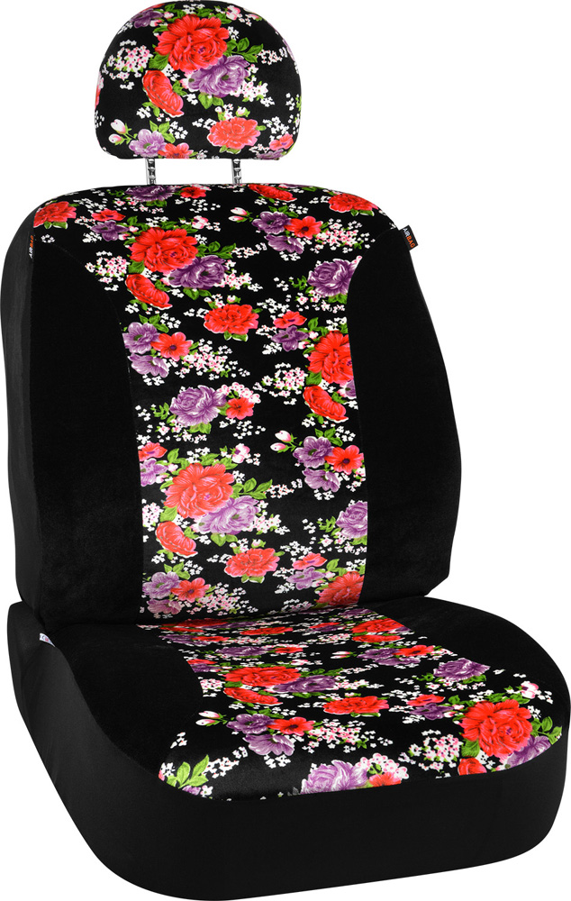 Floral Design Universal Low Back Seat Cover