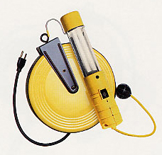 Fluorescent Work Light on 50' Retractable Reel