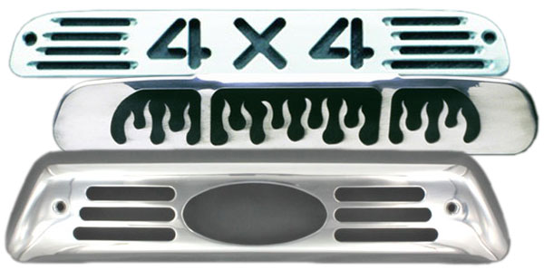 Ford Polished Aluminum Third Brake Light Covers (2000-2010) - Part Number:57000P