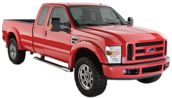 Ford F250, F350 & F450 Bushwacker Pocket Style Fender Flare Kit (1999-2010) - Year:1999-2007
