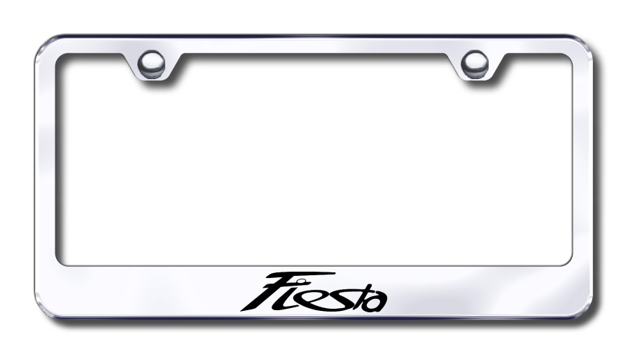Ford Fiesta Laser Etched Stainless Steel License Plate Frame