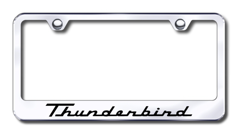 Ford Thunderbird Laser Etched Stainless Steel License Plate Frame - Finish:Mirror