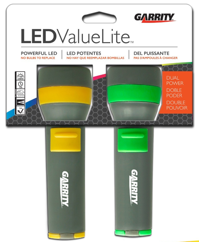 Garrity 2D Value Lite LED Flashlights (Twin Pack)