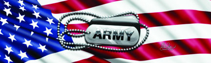 Grafix Jam Army Tags Rear Window Decal - Size:66 X 20