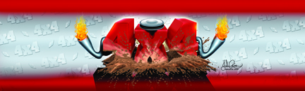 Grafix Jam Red 4 X 4 Rear Window Decal - Size:66 X 20