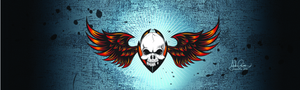 Grafix Jam Wing Skull Rear Window Decal - Size:66 X 29