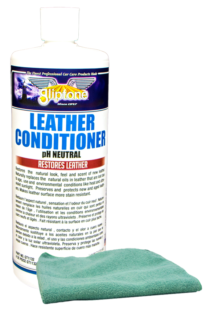 Gliptone Leather Conditioner (32 oz) & Microfiber Cloth Kit