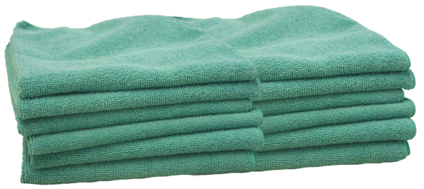 Gliptone Green Microfiber Multipurpose Towels (12 pack)