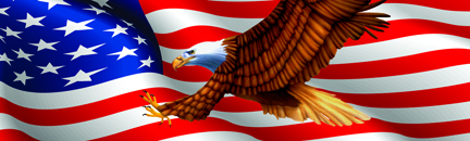 Patriot American Flag Rear Window Decal