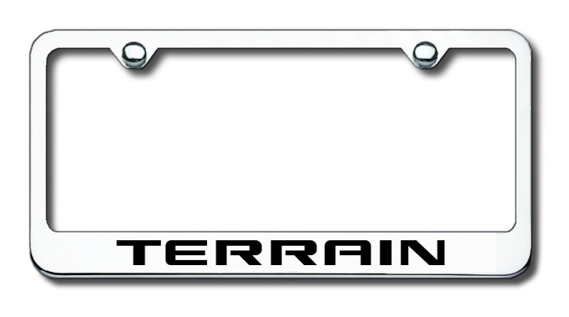 GMC Terrain Laser Etched Stainless Steel License Plate Frame - Finish:Brush