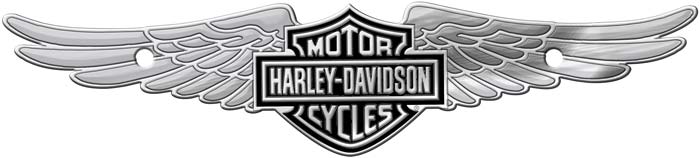 Harley-Davidson Bar & Shield w/ Wings - Chrome Tag Accessory