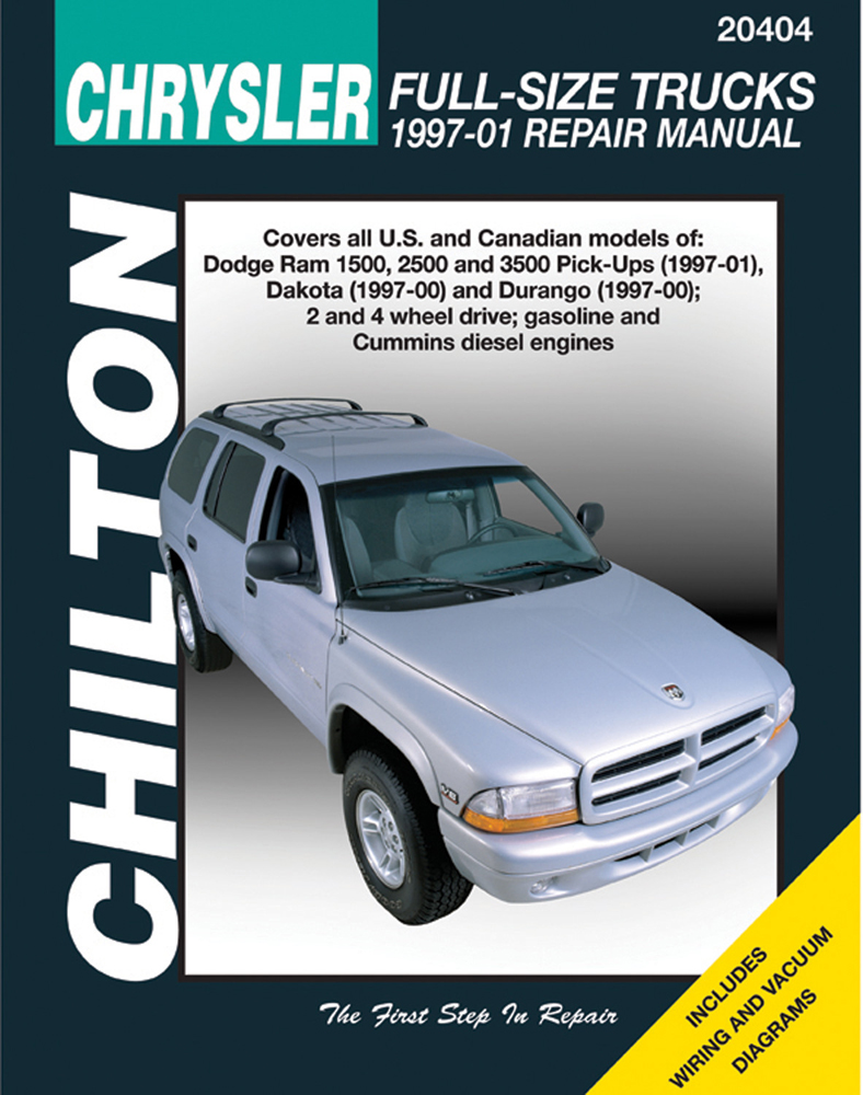 Dodge Ram 1500, 2500, 3500, Dakota & Durango Chilton Repair Manual (1997-2001)