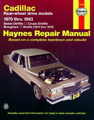 Cadillac Rear-Wheel Drive Gasoline Engine Haynes Repair Manual (1970-1993)