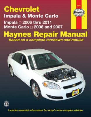 Chevrolet Impala & Monte Carlo Haynes Repair Manual (2006-2011)