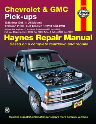 Chevrolet & GMC Pick-Ups Haynes Repair Manual (1988-1998)