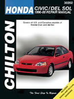 Chilton Repair Manual For Honda Civic & Del Sol (1996-2000)