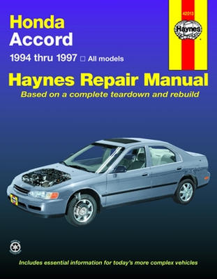 Haynes Repair Manual For Honda Accord (1994-1997)