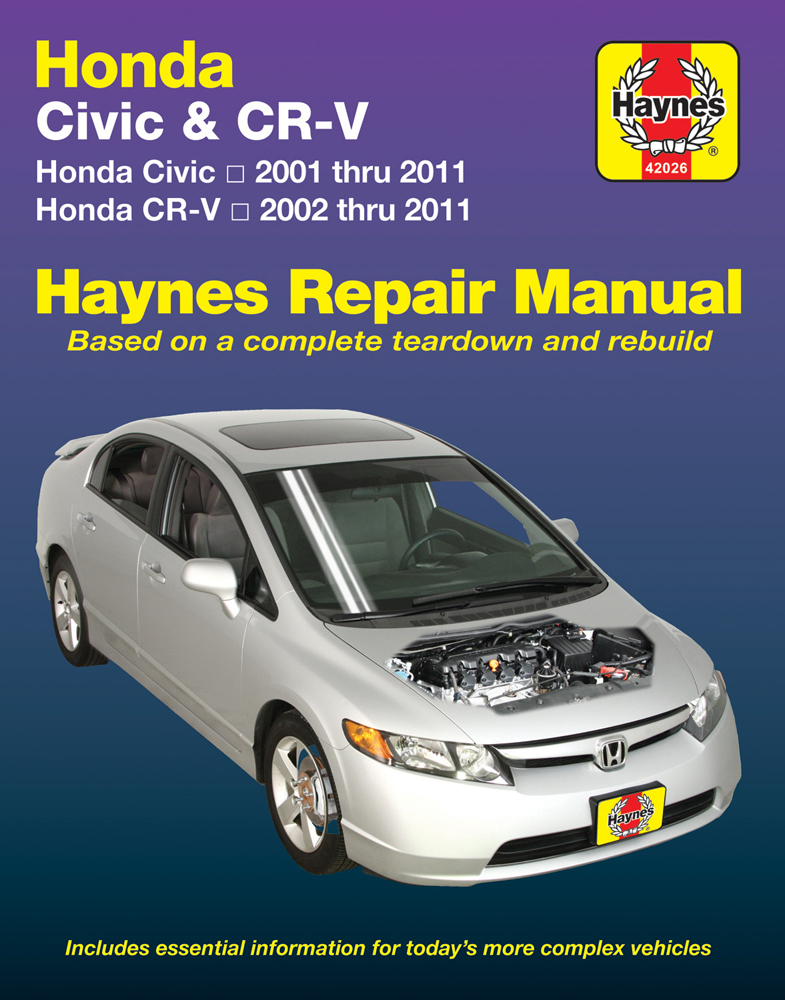 Haynes Repair Manual For Honda Civic & CR-V (2001-2011)