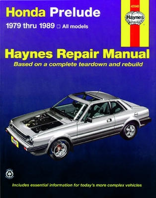 Haynes Repair Manual For Honda Prelude (1979-1989 )