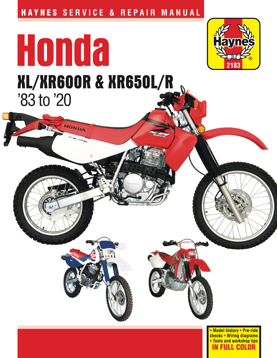 Honda XL/XR600R and XR650L/R Haynes Repair Manual (1983-2020)