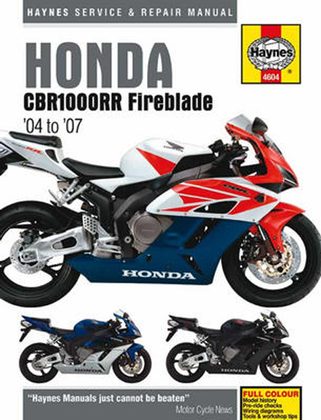Honda CBR1000RR Fireblade Haynes Repair Manual (2004 - 2007)