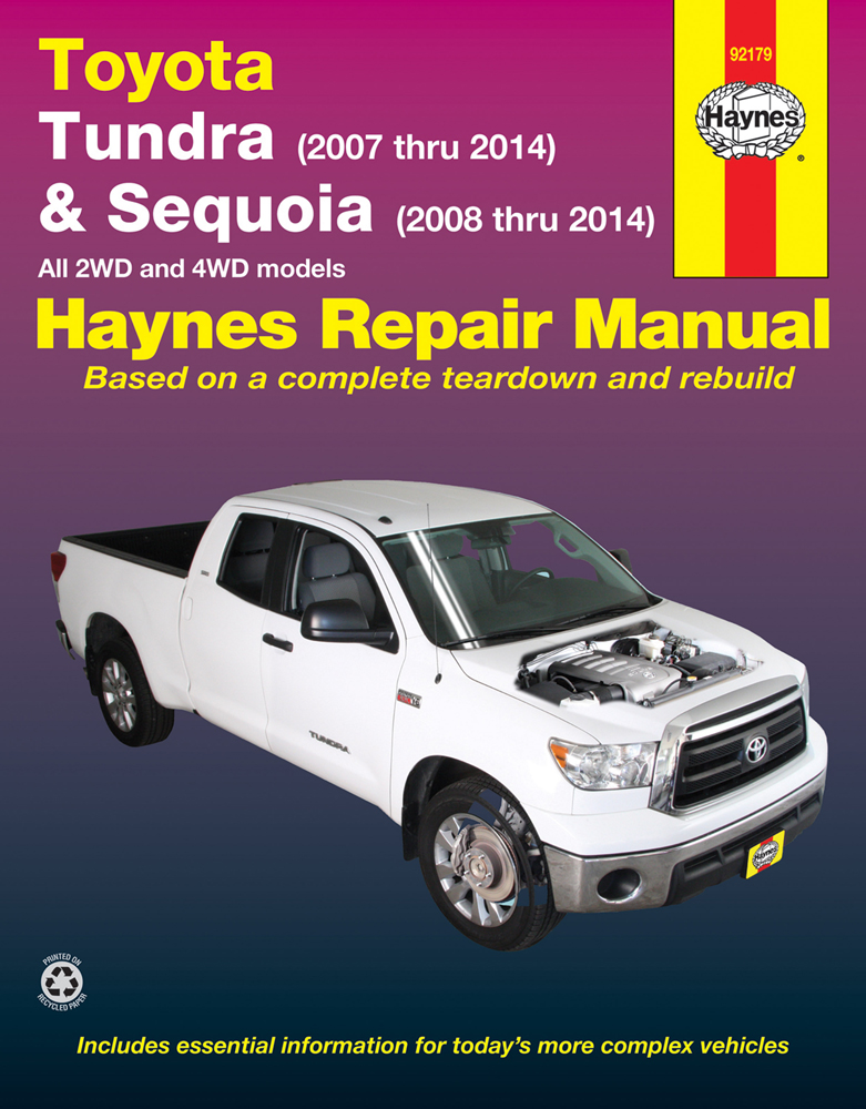 Toyota Tundra & Sequoia Haynes Repair Manual (2007-2014)